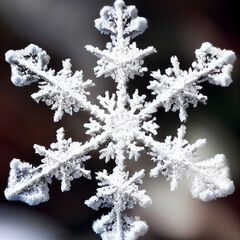 Wall Mural - macro of frozen snow flake