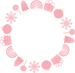 Wall Mural - Christmas frame card vector illustration