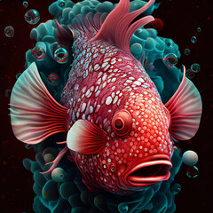 Wall Mural - red fish