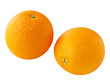 Zwei Orangen und Hintergrund transparent  PNG cut out