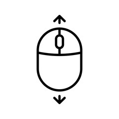 Scroll icon. sign for mobile concept and web design. vector illustration