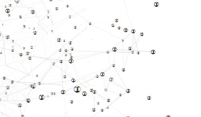 Poster - Abstract 3d render, network concept, background