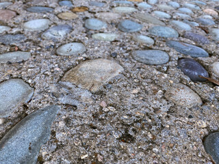 stone path ground level vintage sidewalk rock road cement stones garden walkway