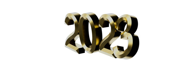 Poster - Typography design of 2023 with welcome 2023 concept design.