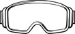 Ski Goggles with (Winter Sport Glasses). Vector Illustration.