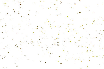 Gold confetti background isolated 3d rendering.