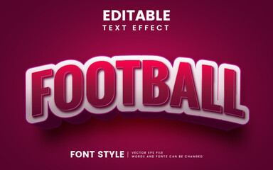 Poster - Editable 3d football text effect. Fancy sporty font style perfect for heading and title.