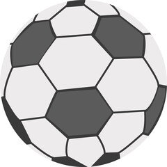 Poster - Soccer ball semi flat color  raster object. Sporting equipment. Sports gear. Fitness tool. Full sized item on white. Simple cartoon style illustration for web graphic design and animation