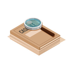 Canvas Print - Law Book Magnifier Composition