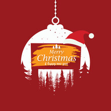 Lovely Christmas Background With Banner Design