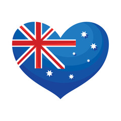 Poster - australian flag in heart