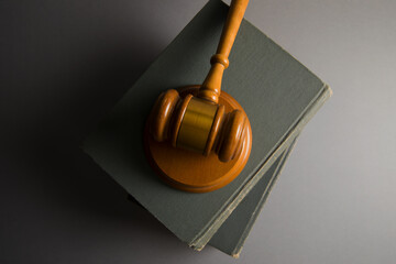 Judge's gavel and books