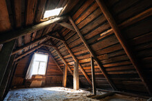 Abstract Grunge Wooden Interior, Perspective View