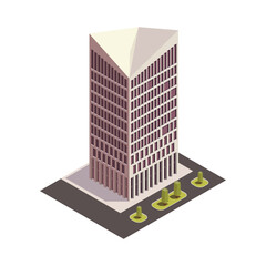 Sticker - Polygonal Skyscraper Isometric Composition