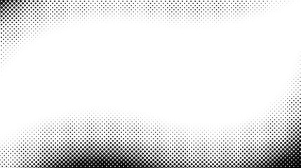 Poster - Halftone background. Comic halftone pop art texture. White and black abstract wallpaper. Retro waves vector