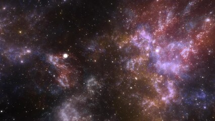 Wall Mural - cosmic fantasy background of moving clusters of stars and galaxies. glowing constellations in the in
