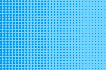Poster - Line art blue dot background. Blue background. Halftone art. Comic style. Vector illustration. stock image. 
