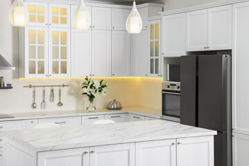 Sticker - Luxury kitchen interior with new stylish furniture