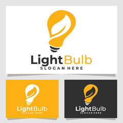 Wall Mural - Light bulb logo vector design template