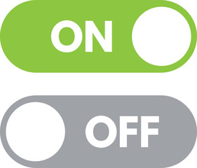 Poster - On off icon vector isolated on white background . Switch button sign