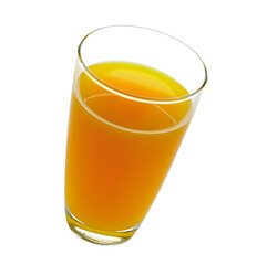 Wall Mural - Full glass of orange juice isolated on transparent png