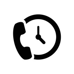 Sticker - Call duration vector icon symbol design