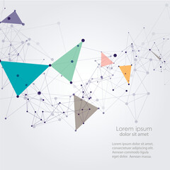 Aufkleber - Modern illustration for decoration design. Network connection background. Abstract vector illustration
