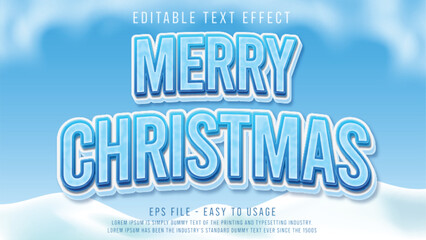 Aufkleber - Merry christmas 3d text effect