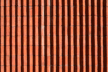 Canvas Print - brown brick wall textured, construction industry