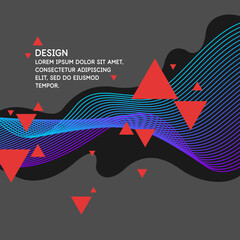 Poster - Modern vector abstract background with dynamic waves.