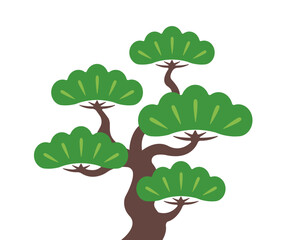 pine tree vector illustration ( japanese traditional expression )