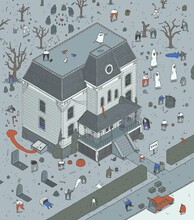Illustration Of Halloween Haunted House