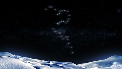 Canvas Print - the constellation eridanus, the river, is located in the southern hemisphere of the sky. it is visib