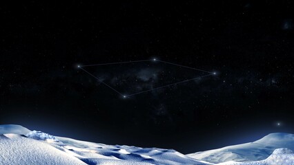 Wall Mural - the constellation fornax, the laboratory furnace, is located in the southern hemisphere of the sky. 