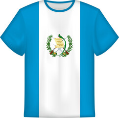 Sticker - T-shirt design with flag of Guatemala.