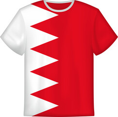 Sticker - T-shirt design with flag of Bahrain.