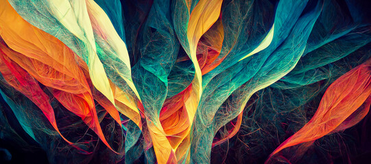abstract colorful fluorescent neon background. organic lines as abstract wallpaper background design