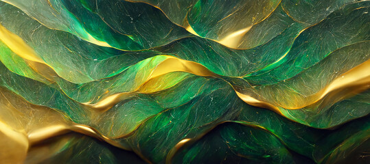 Vibrant colors abstract wallpaper design green and gold 