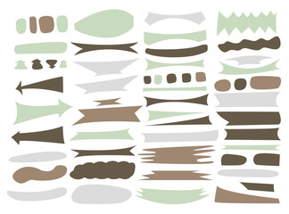 Set of vector colored arrows for vector layout design