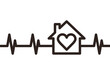 House heartbeat, home symbol