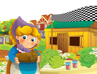 Wall Mural - cartoon farm illustration isolated illustation for children