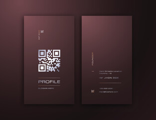 Stylish Modern Vertical Business Card Editable Template