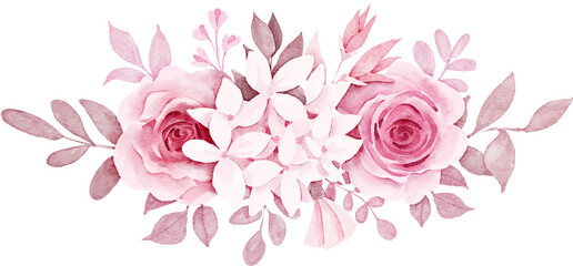  Flower arrangement of hydrangea and pink rose