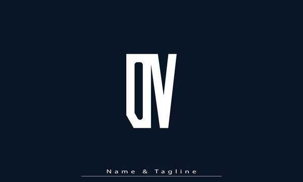 Alphabet letters Initials Monogram logo OV , VO