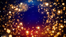 Bright Colorful Sparkling Floating Particles Background