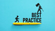 Best practice is shown using the text. Ideads for success, achieving your goals in business and in life