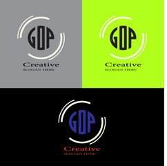 Wall Mural - GOP Monogram Logo Design