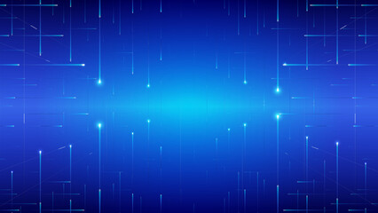 Poster - Criss-crossing rays form a vector background of technological space perception