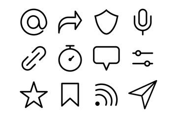 Poster - Set of basic web and applications icon design. Sign for design interfaces