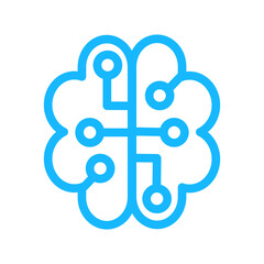 Poster - Brain icon design for Artificial intelligence technology theme
